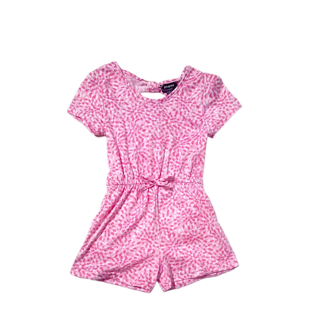 Stylish Pink Patterned Kids Romper